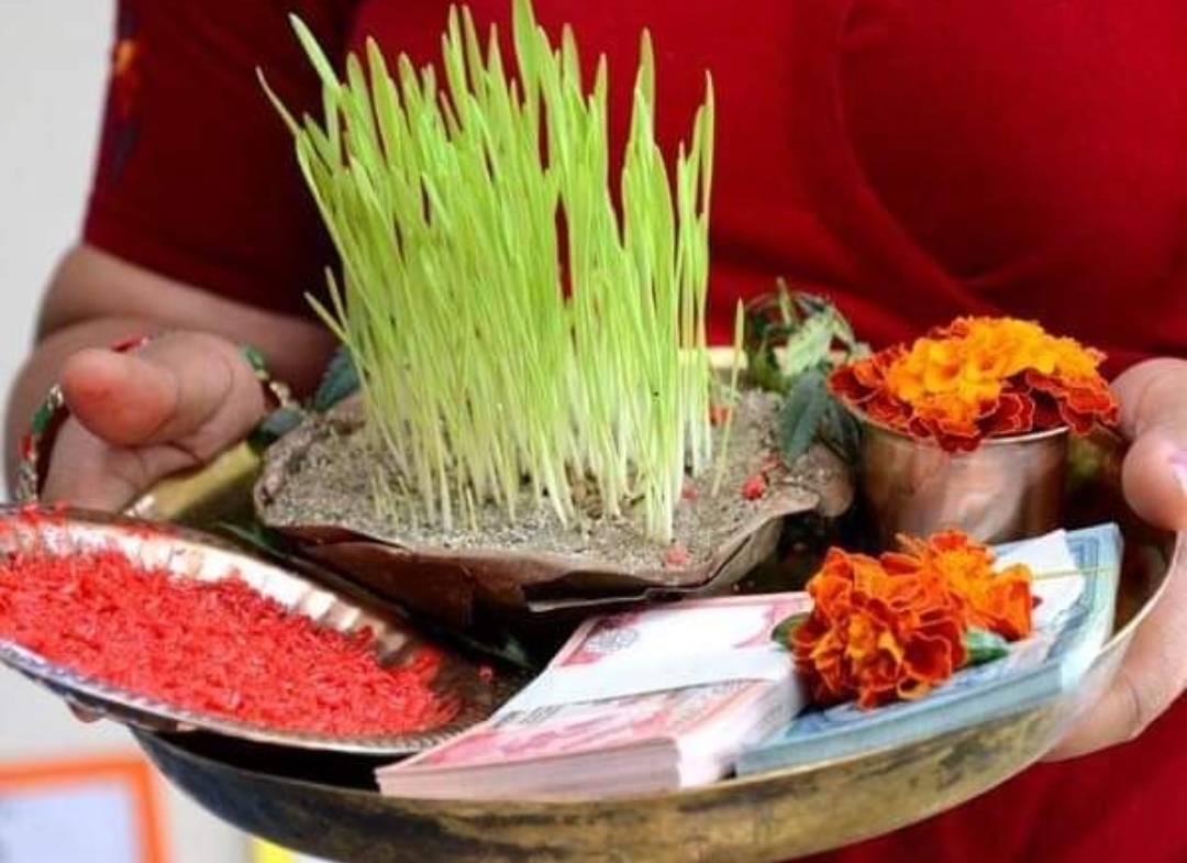 आज पनि मान्यजनबाट नवदुर्गाको प्रसादस्वरुप टीका र जमरा लगाउने क्रम जारी
